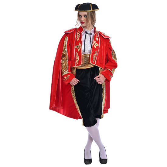 Women’s Matador Costume Red & Black Velvet