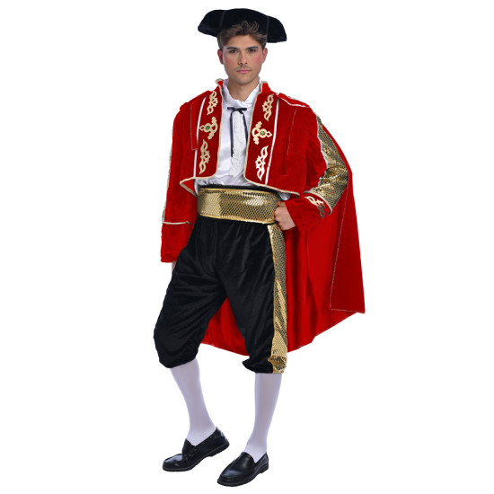 MEN’S MATADOR COSTUME RED & BLACK VELVET