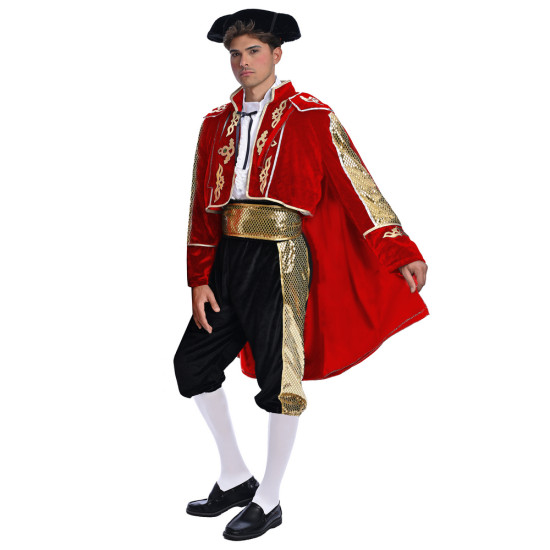 MEN’S MATADOR COSTUME RED & BLACK VELVET